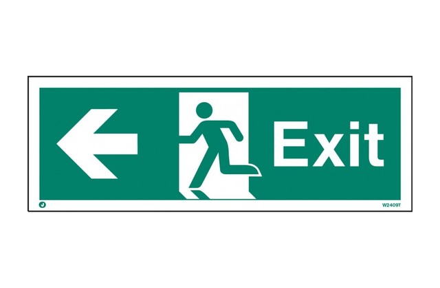 White Exit Sign