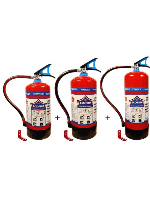 Eco Fire ABC Powder Type Fire Extinguisher In Capacity 4kg+ 6kg+ 9kg 